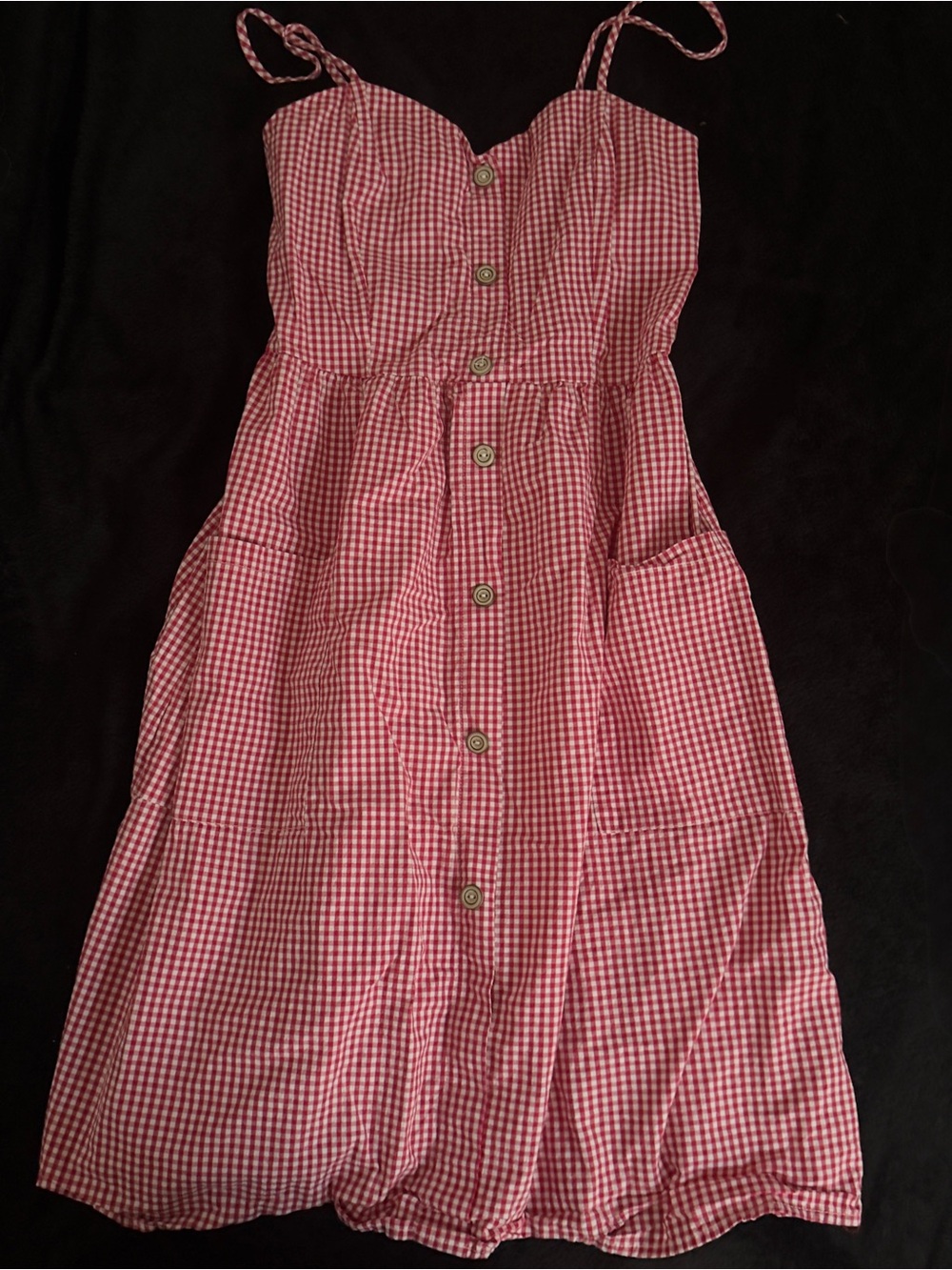 Potter's Pot Pink Gingham Button-Front Sundress